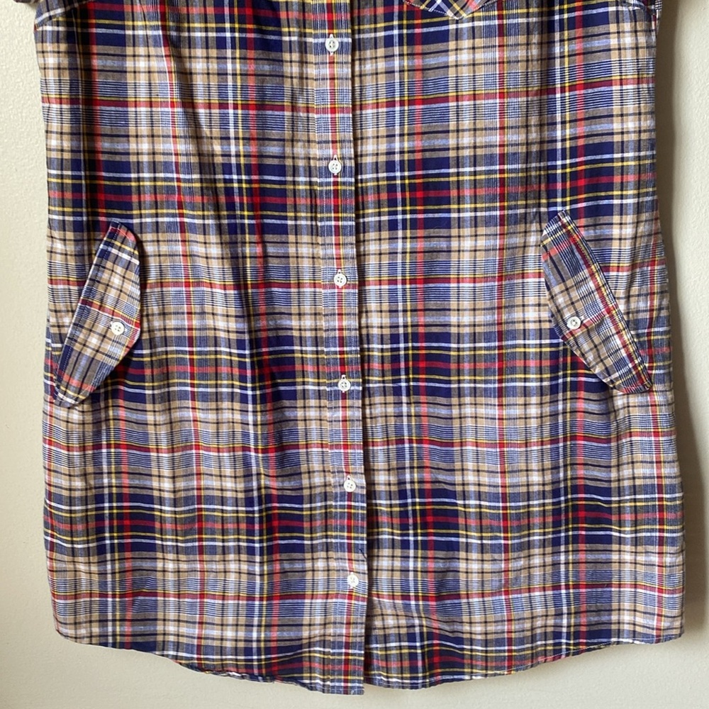 Fred Perry | Tartan Linen blend Shirt Dress - Picture 4 of 8